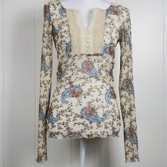 Ralph Lauren Denim & Supply paisley lace top Size Medium - Picture 9 of 12